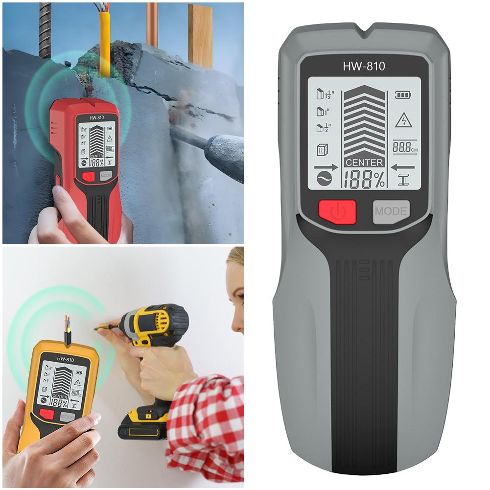 Металлоискатель Умный детектор стоек Сканер стен Высокая точность Электрический сканер стен Датчик для электропроводки переменного тока Металлические стойки Деревянные балки Трубы