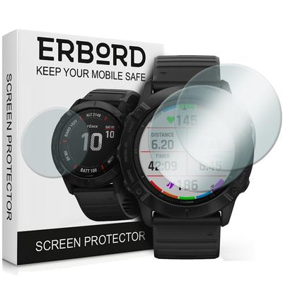 2x ERBORD Tempered Glass for Garmin Fenix 6X/6X PRO, Glass
