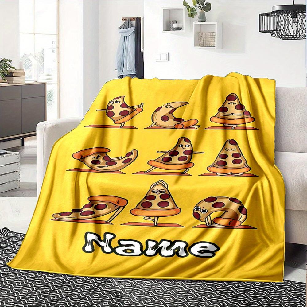 Pizza Yoga Home Blankets Comfortable Soft Lightweight Multiseasonal Blanket For Picnics Sofas Offices Beds Living Rooms Perfect Gift For Friends And