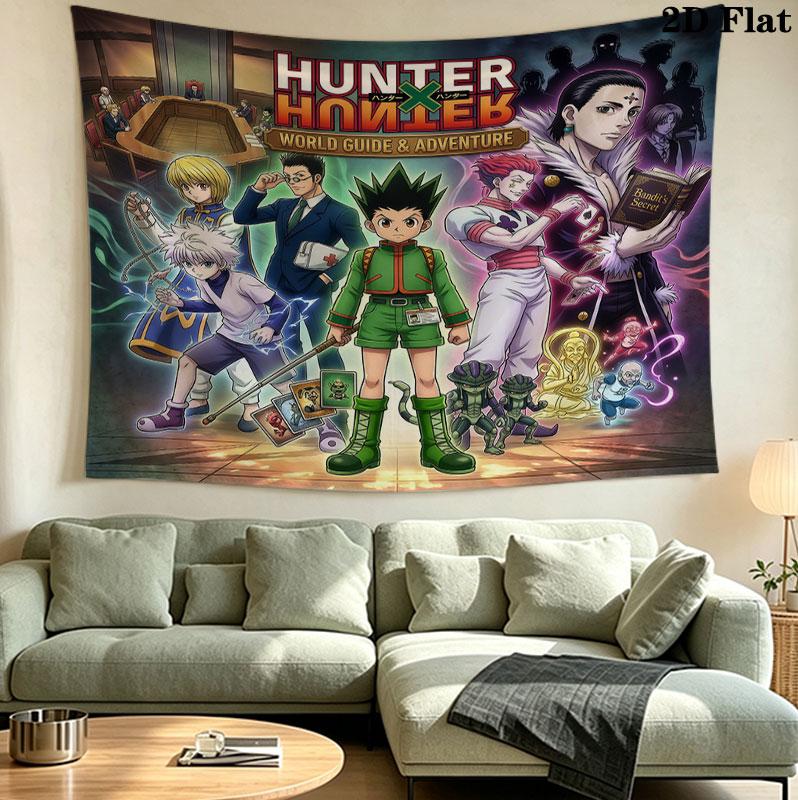 Настенный гобелен Hunter X Hunter Эстетичный настенный подвесной тканевый плед Декоративные гобелены для спальни гостиной Домашний декор
