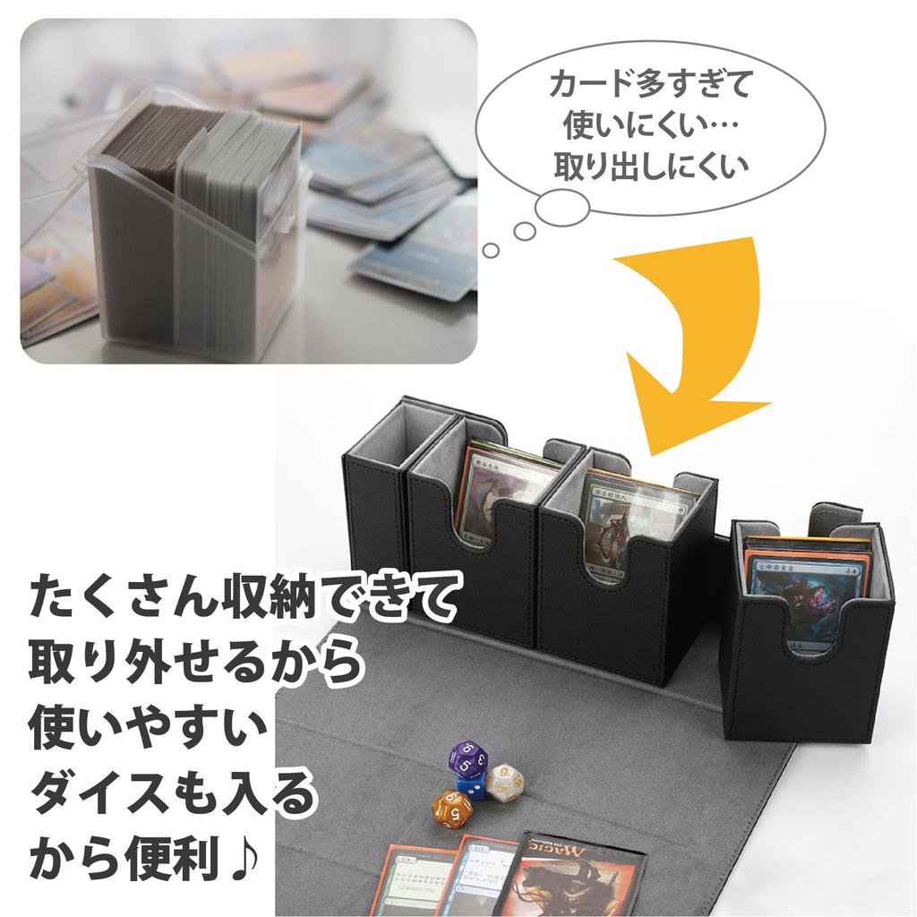 BGL Magnetic Vertical Trading Card Case with Removable Dice Holds 300 Cards Holder,