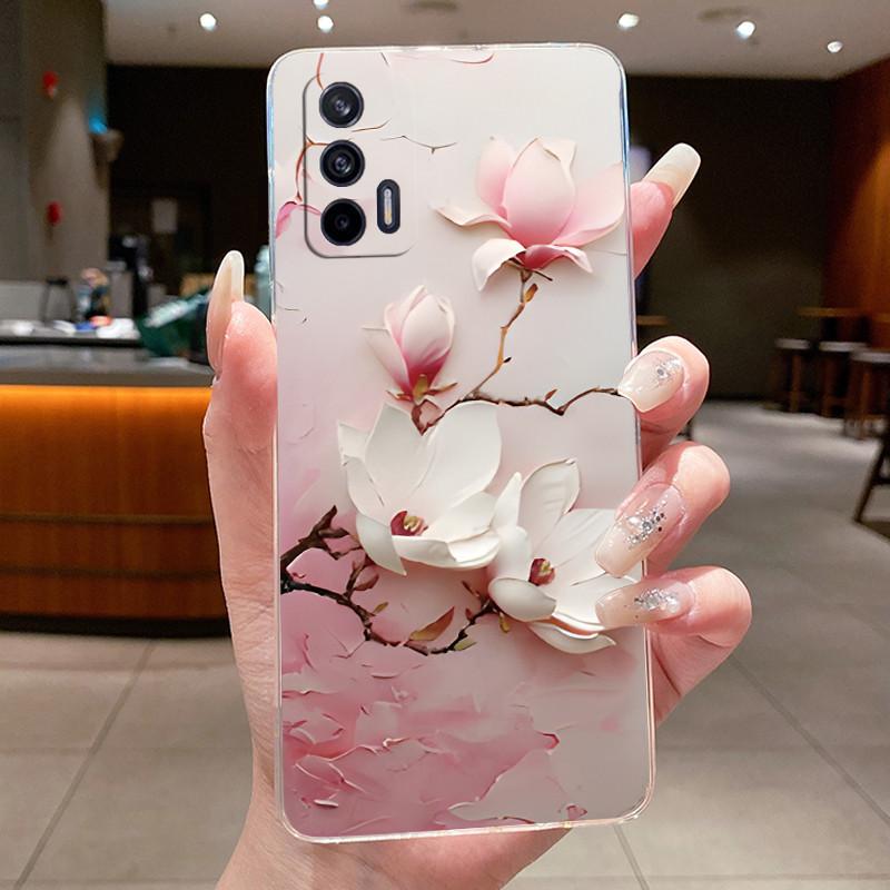 For Realme X7 Max 5G Case X7Max RMX3031 Luxury Butterfly Flower Clear Soft TPU Silicone Back Phone Cover For RealmeX7Max 5G Case