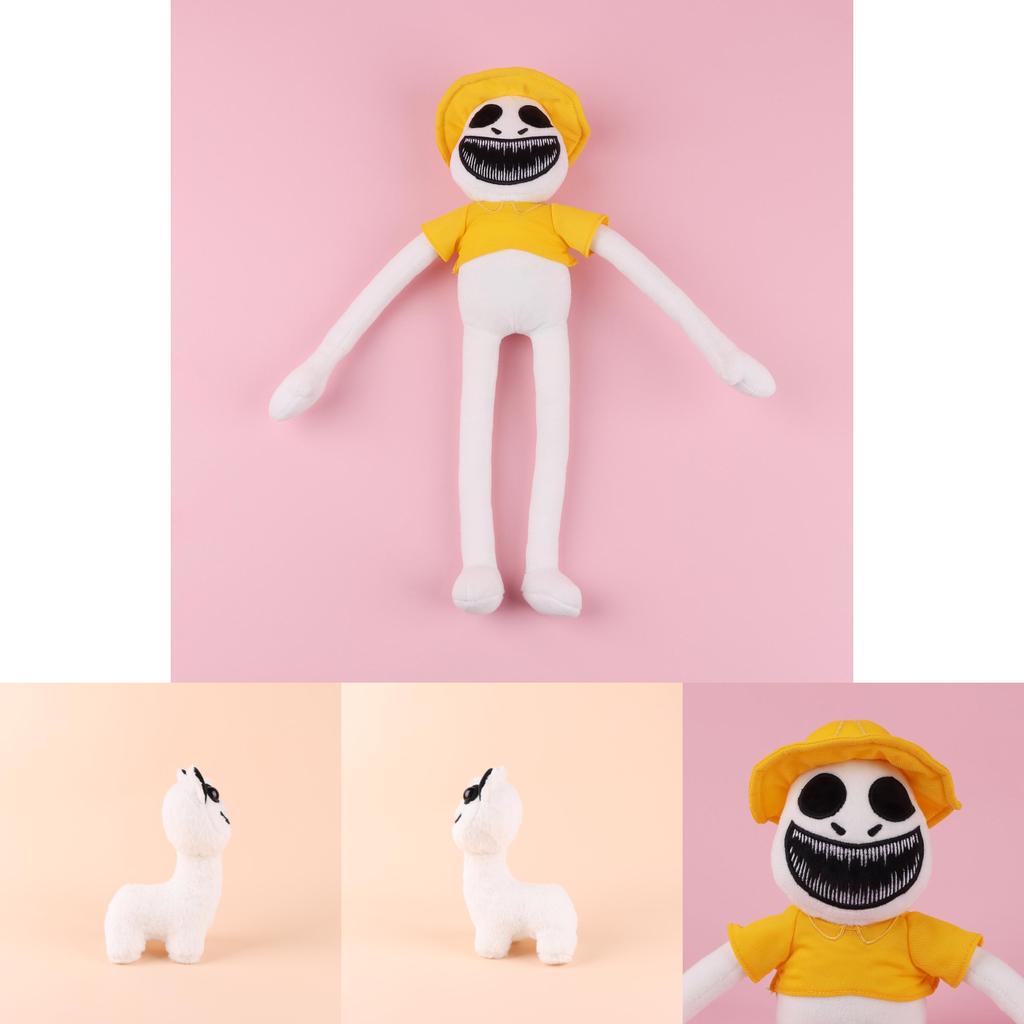 Zoonomaly Plush Odd Animal Park Stuffed Zoo Guard Doll Short Plush Cartoon Character Other Pp Cotton Customized White Yellow 48*7*40cm