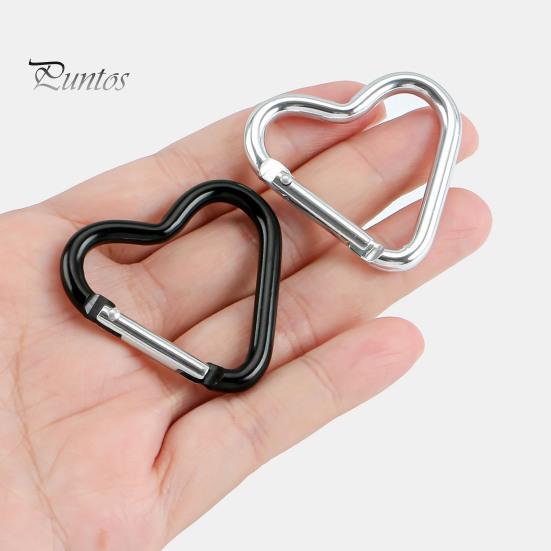 20 шт. карабин в форме сердца, прочный алюминиевый брелок, зажим, пружинный крючок, пряжка для рюкзака, бутылка для воды, аксессуары для кемпинга на открытом воздухе