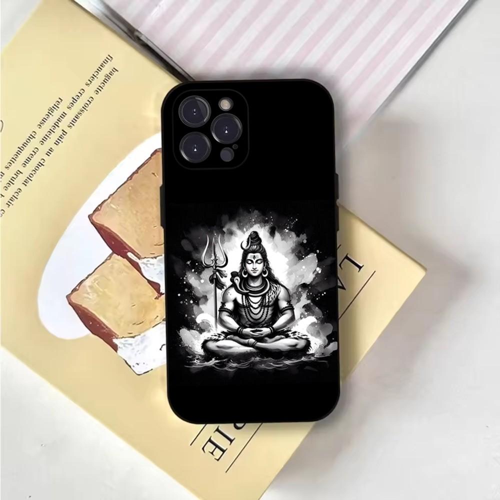 Чехол для телефона Lord Shiva Mahadev Of India для iPhone 16,15,14,13,12,11,Pro,X,XS,Max,XR,Plus,Mini Мягкий черный чехол
