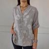 2025 Spring/Summer Women's Lace Embroidery Button V-Neck Shirt