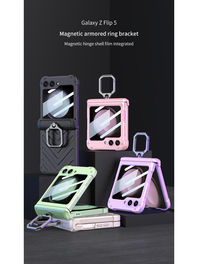 Чехол Full Armor с защитой шарнира и держателем-кольцом для Samsung Flip5