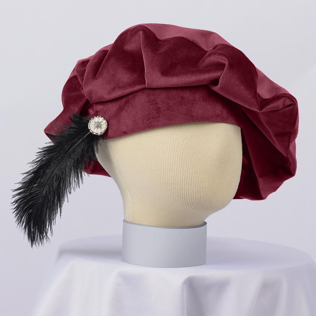 Feather Hat Medieval Costume Accessory For Cosplay And Themed Events