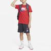 Nike Sportswear Logo Print Loose Fit Sports Shorts Kids Shorts Dark-Smoke-Gray FJ5530-070