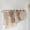 Soft Cotton Toddler Pajama Set Girls Long Sleeve Sleepwear A-Class Safety Floral Print