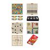 Wooden Intelligence Game Set 7 Pieces Checkers 9 Stones Mangala Jump Ball Ludo Uno Cards Reversi