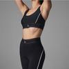 Европейско-американский летний набор для йоги: Танк с Y-образным вырезом, с подкладками на груди и Леггинсы для фитнеса Pilates
