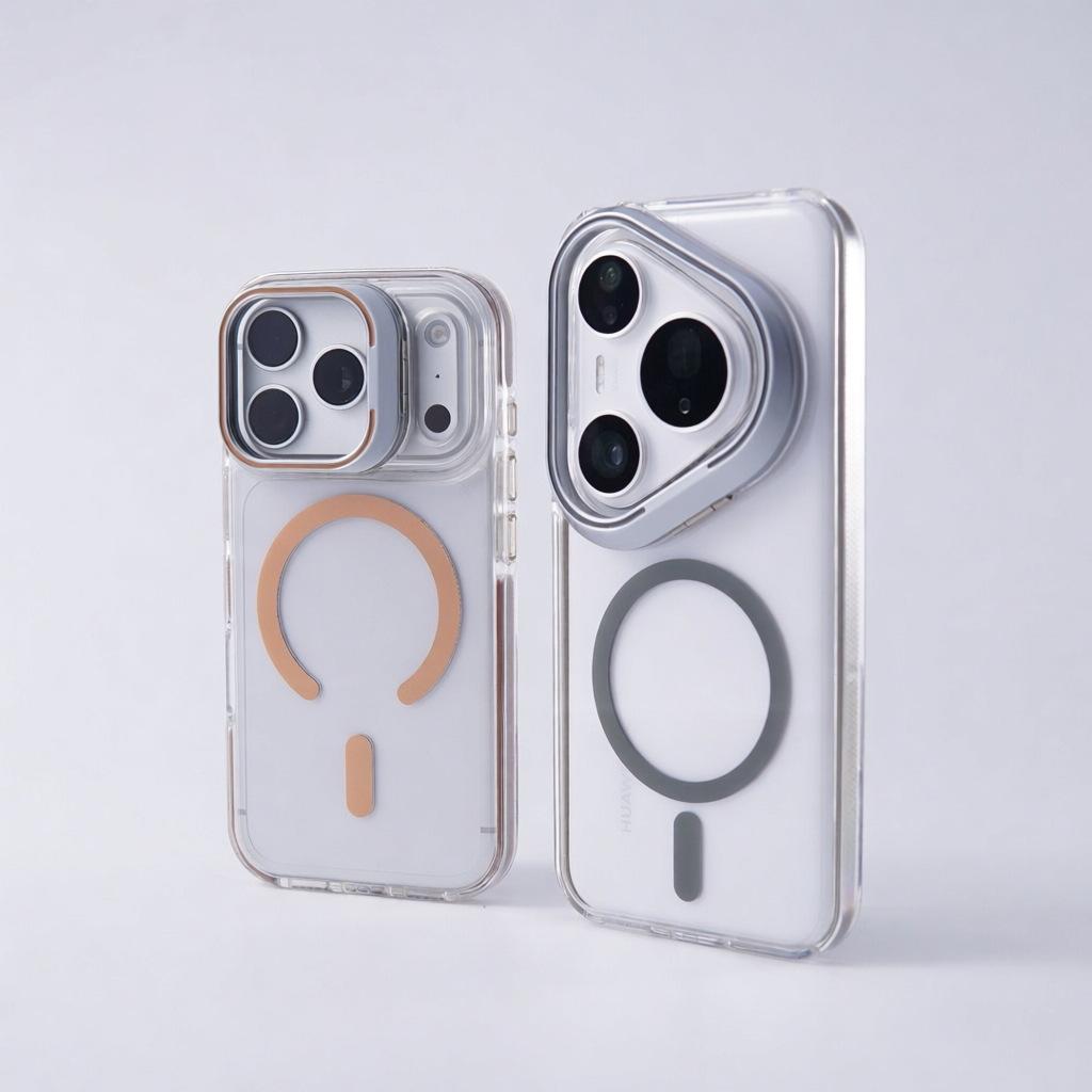 iPhone17PROMAX прозрачный магнитный держатель крышки объектива чехол для мобильного телефона для Apple 16 всесторонний защитный чехол 15