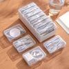 Clear Data Cable Storage Box 3/7/11 Grid Messy-Free Cable Organizer Box Plastic Reusable Desktop Cable Organizer
