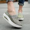 Fashion Women Sneakers Canvas Shoes Wedges Increased Thick Platform Shoes Woman Woven Breathable Casual Sneakers Ladies Tenis Feminino