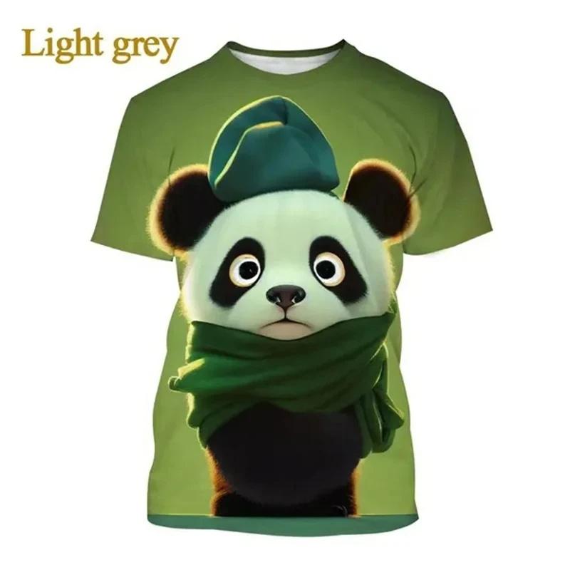 Cute Panda Graphic T-Shirt Men Women Cartoon Animals 3D Printed T-Shirts Summer Fashion Harajuku O-Neck Tops Tees Short Sleeves