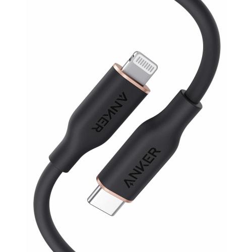 Anker PowerLine Lll Flow USB-C & Lightning Cable MFi Certified Anker Tangle-Free Cable USB PD Compatible Silicone Material Compatible with iPhone 14 /