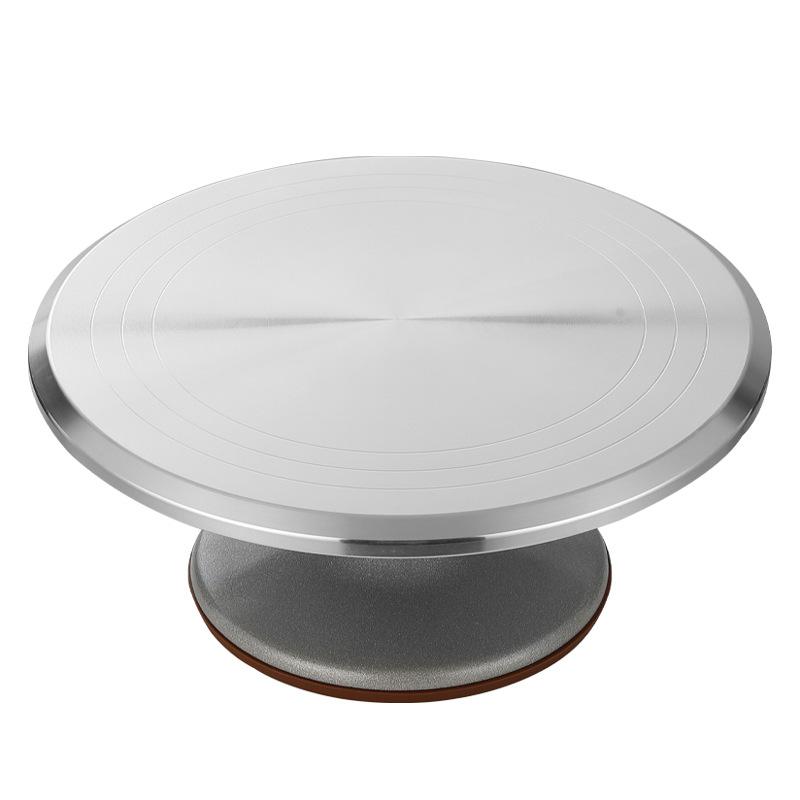 Stainless Steel Cream Cake Non-slip Turntable Decorating Rack Baking Tools Set Decorating Table 12 Inch Aluminum Alloy Turntable