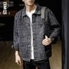 Флисовая утолщенная джинсовая куртка с лацканами, мужская, большого размера, модная, брендовая, свободная, модная, инструментальная куртка, упитанная и модная
