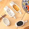 Kitchen Tableware Ceramic Dipping Bowls Seasoning Plate Cute Animal Cat Shape Tableware Soy Sauce Vinegar Snack Dish