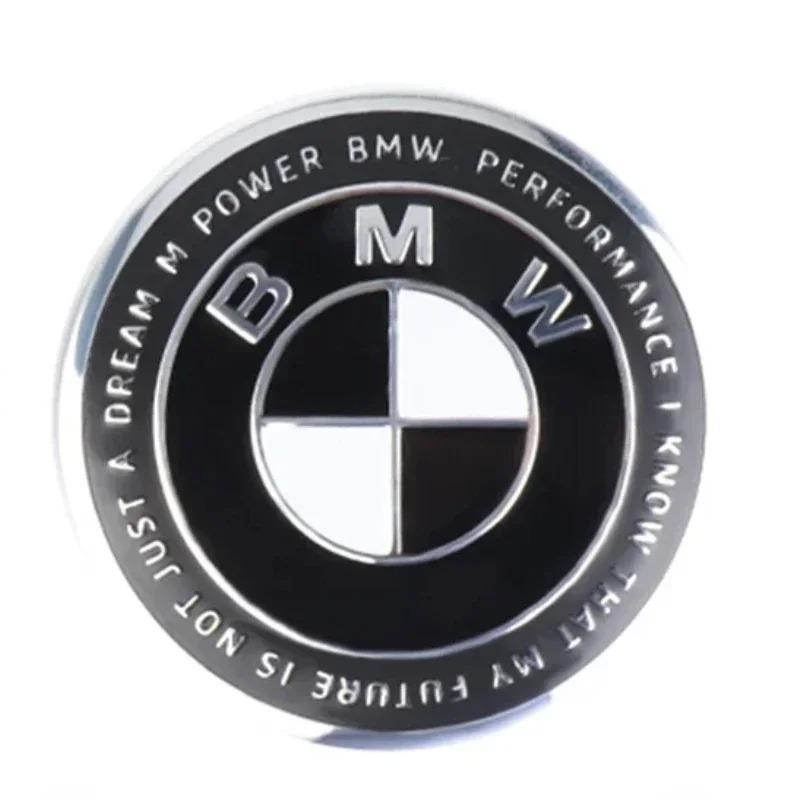 82мм 2-контактный /3-контактный Логотип к 50-летию Для BMW X1 X3 X5 X7 F30 F20 F10 E28 E36 E46 E53 E90 E93 E87 Логотип крышки двигателя Логотип багажника