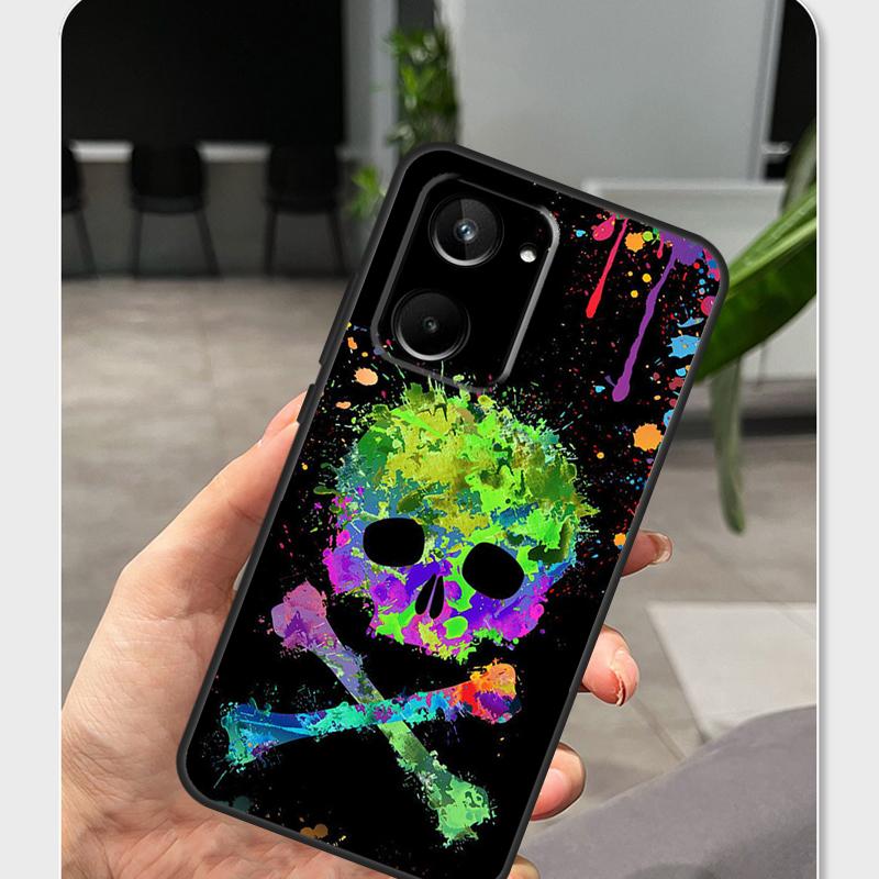 Крутой готический чехол с черепом для Realme 15 13 12 10 11 14 Pro Plus GT6 GT7 C55 C51 C35 C33 C61 C65 C67 C53 C71 C75