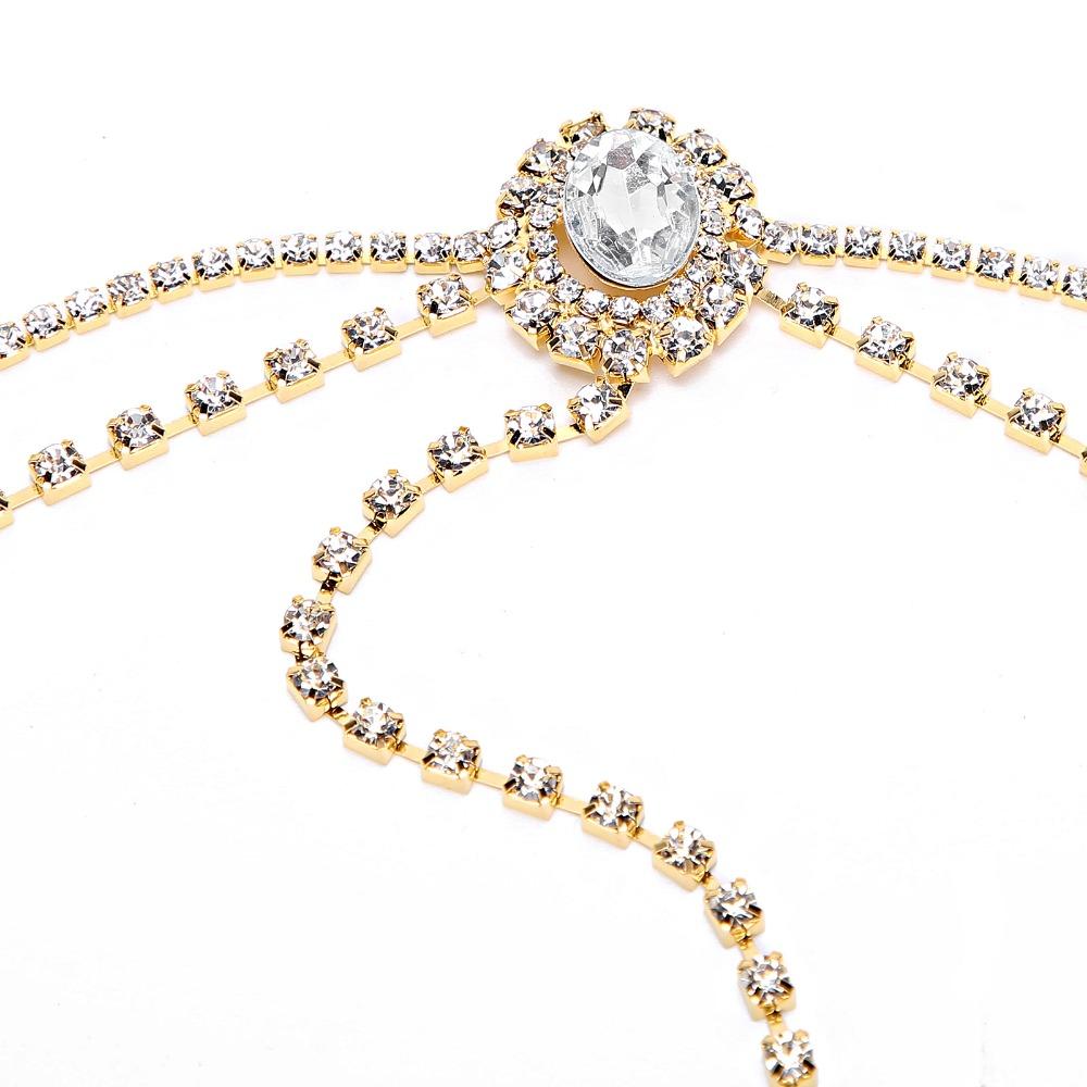 Rhinestone Crystal Vintage Headpiece Dainty Design Wedding Head Chain Wedding Ceremony