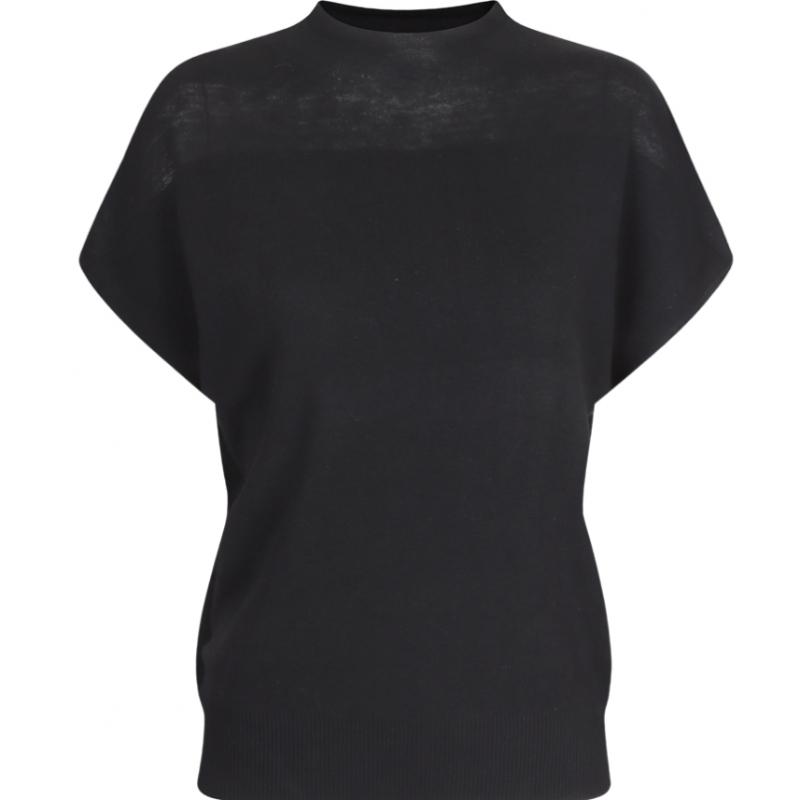 Shop Women Half Polo Simple Raglan Cap Sleeve KniT T shirT Bom Wkn260017 Grey