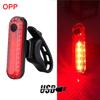 Red OPP Night Riding Bike Light Back Lamp Bicycle Rear Lights USB Rechargeable Bike Tail Light Cycling Taillights Flashing