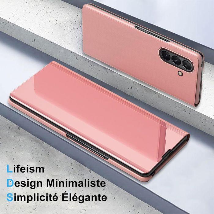 Coque pour Samsung Galaxy Z Fold 8 Ultra, Protection Rabat Smart Case Rigide - Rose