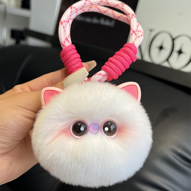 Fluffy Plush Cat - Cute Women's Bag Car Pendant Pendant Gift for Cat Lovers Bag Charm