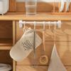 Plastic Cabinet Towel Rag Rack Snap-On Cabinet Door Hanger Towel Bar Hanging Holder for Kitchen