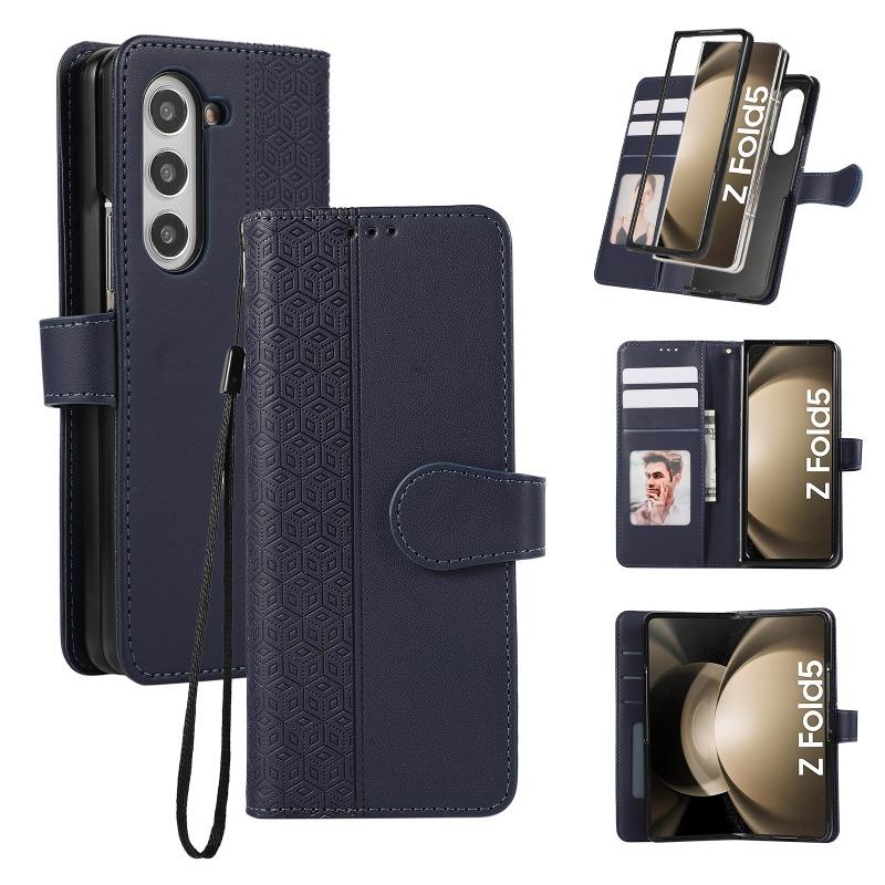Кожаный чехол-книжка для Samsung Galaxy Z Fold 7 6 5 4 3 5G Fold7 Fold6 Fold5 Кошелек с держателем для карт Защитный чехол