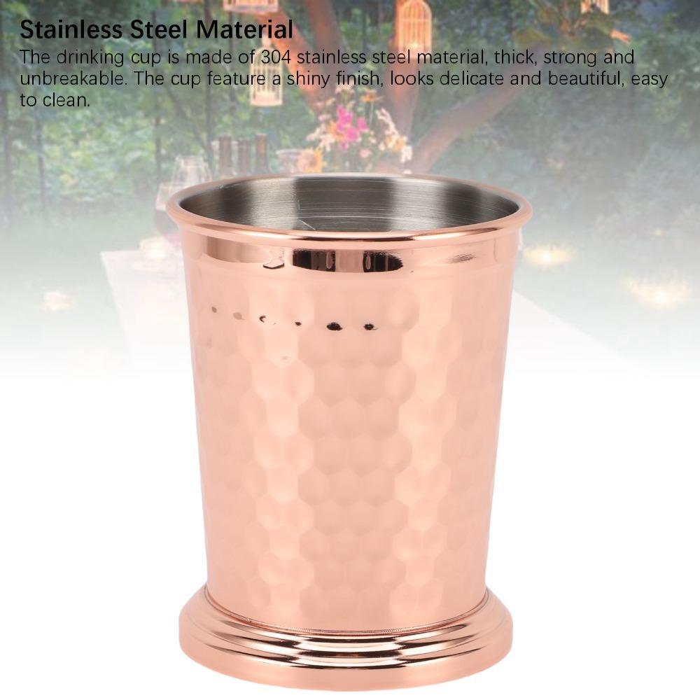 400ml Stainless Steel Drinking Cup Wide Base Stability Drinking Glass Durable Beverage Cup Wedding