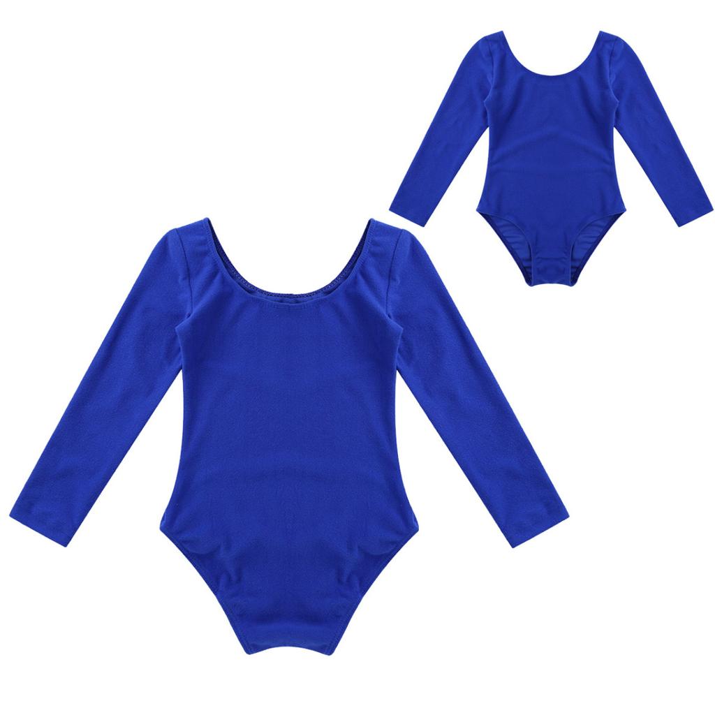 Детский балетный трико для гимнастики и балета для маленьких девочек, юбка-пачка с длинными рукавами, танцевальная одежда, костюм