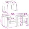 Kids  High Bed with Tunnel White and Light Blue Particleboard