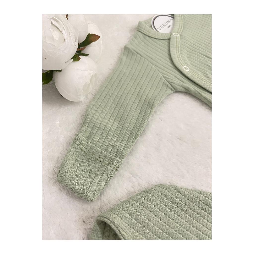 Baby Boy Teddy Bear Detailed 3-piece Hospital Discharge Set Newborn Outfit 0-3 Months 50-56cm Organic Cotton