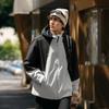 Li Ning Outdoor CF Shell Три-в-одном Флисовая Теплая Водоотталкивающая Свободная Спортивная Ветровка Куртка Мужские куртки Кристально-серый Черный AWBV089-1