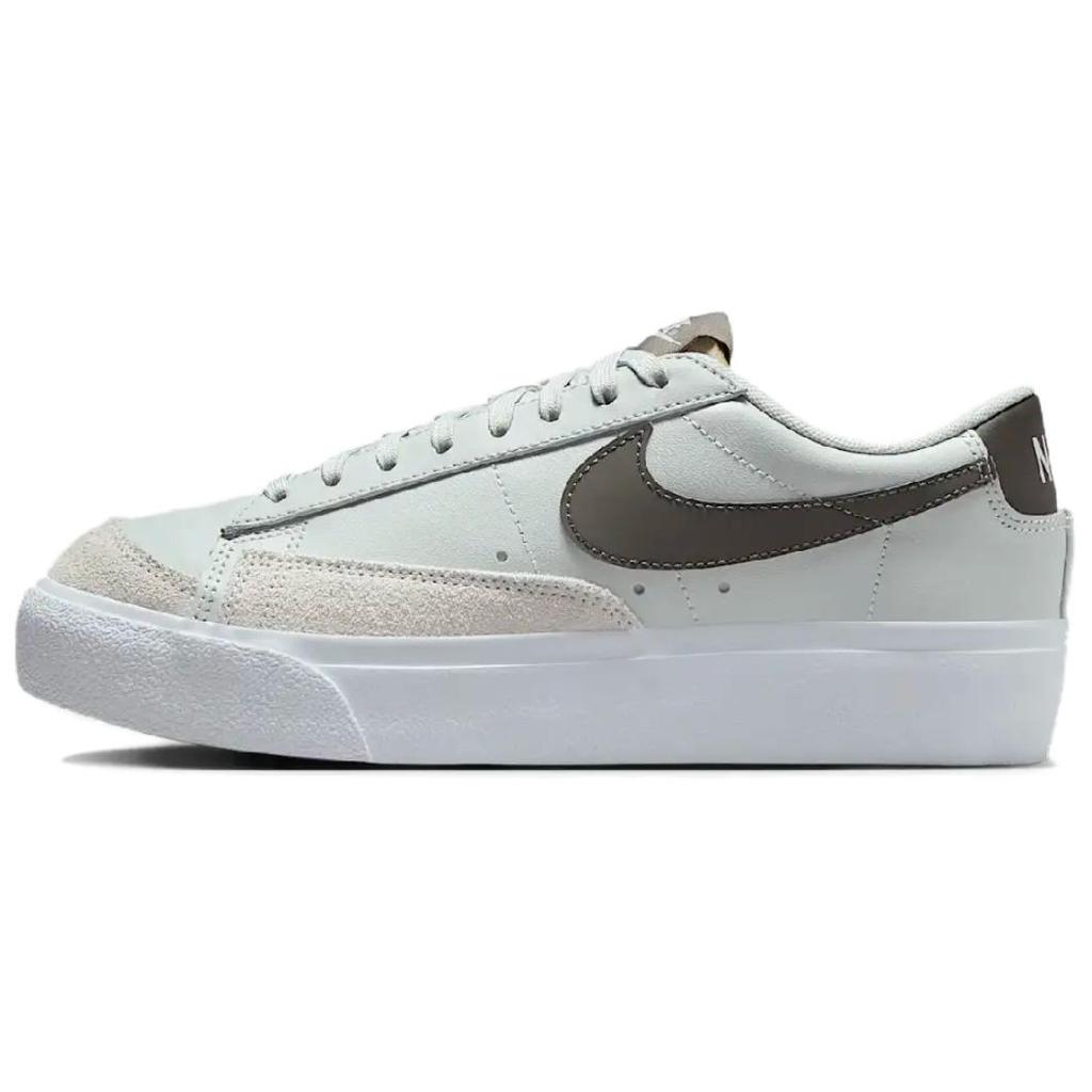 Nike Blazer Platform Comfortable Versatile Non-Slip Durable Low-Top Skate Shoes Women Sneaker Green Brown DJ0292-004