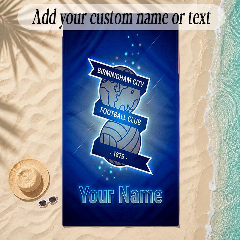 Beach TowelBIRMINGHAM CITY Football Custom Name Text Personalized Soft Towel for Beach Pool Indoor Home Decor Gift