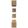 Wall Mounted TV Cabinet Set 6 pcs Artisan Oak Wood Based Material