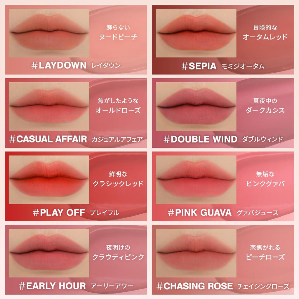 3CE Blur Water Tint Double Wind Lipstick Lip Tint Korean Lipstick Korean Cosmetics
