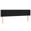VidaXL LED Headboard Bedroom Furniture Double Bed Accessory Head of Bed Frame Interior Black 3123726
