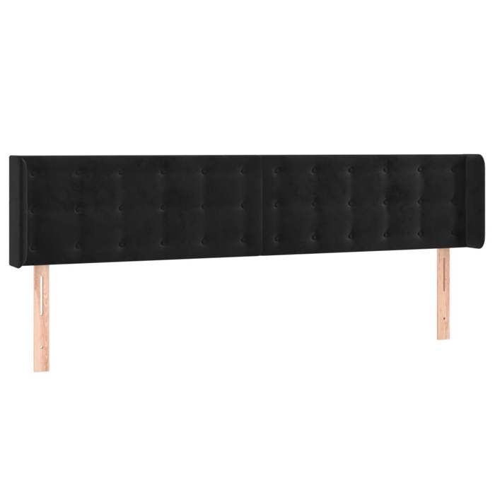 VidaXL LED Headboard Bedroom Furniture Double Bed Accessory Head of Bed Frame Interior Black 3123726