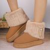 Зимние сапоги женские плюшевые туфли роскошные дизайнерские сапоги с круглым носком австралийские сапоги-женские туфли на плоской подошве на платформе женские сапоги