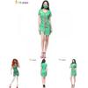 Adult Witch Costume Green Dress With Blood Accents Perfect For Halloween Parties