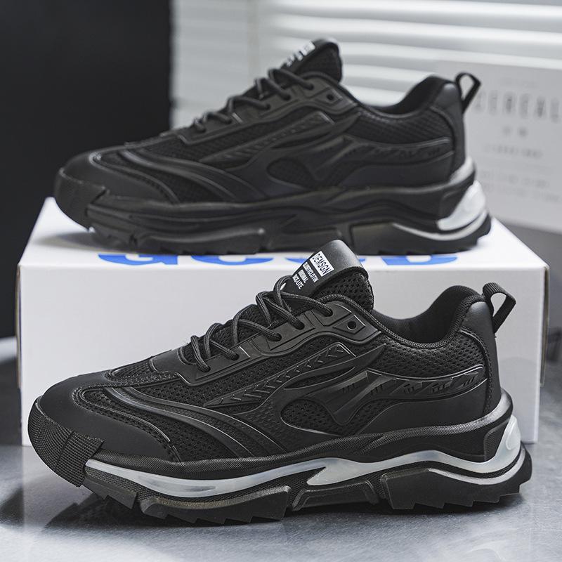 Новая мужская обувь осень сетка дышащая папины кроссовки модная универсальная повседневная обувь однотонная простая