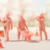 3 Фигурки Строителей Детализированная Диорама Миниатюрная Модель Люди для Хобби,