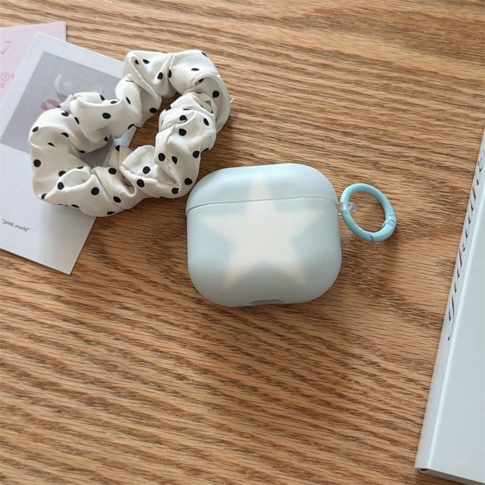 Туманно-голубая звезда простой чехол для наушников Apple AirPods 1 / 1-го поколения матовый чехол PRO1/PRO1 противоударный