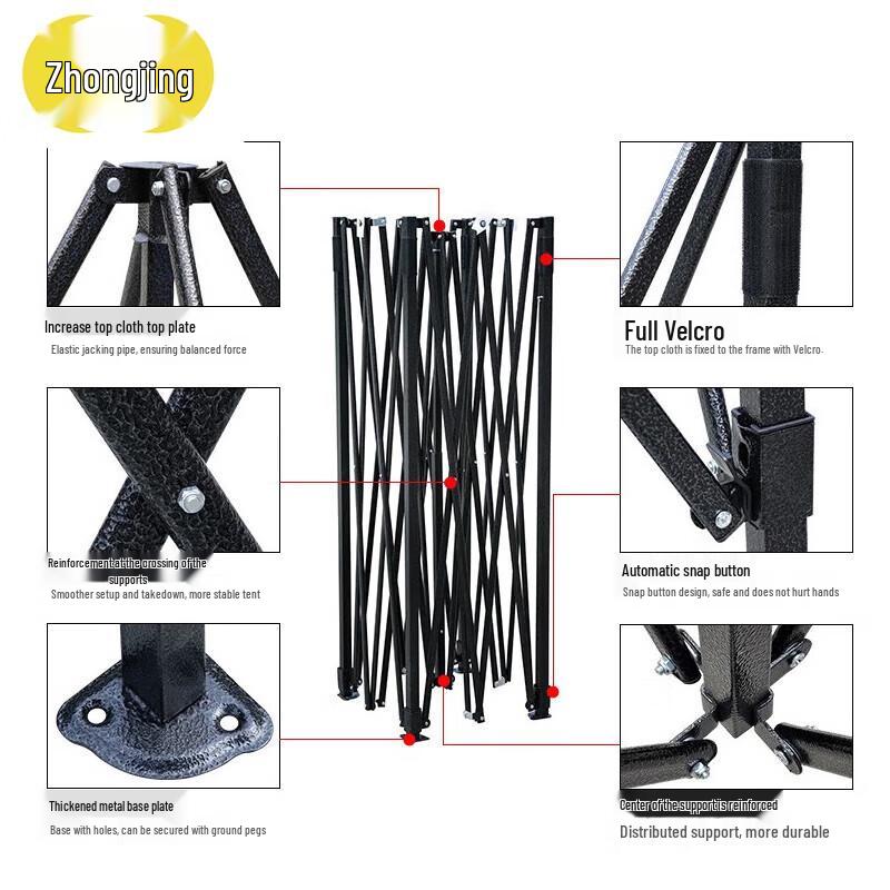 Zhongjing Thickened Folding Canopy Tent